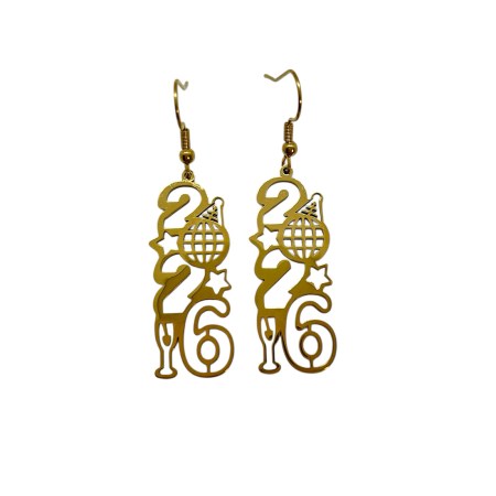 earrings steel gold 20261